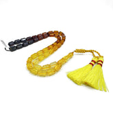 Gradient Amber Faceted Barrel Shape 8 mm mm Islamic Prayer Beads